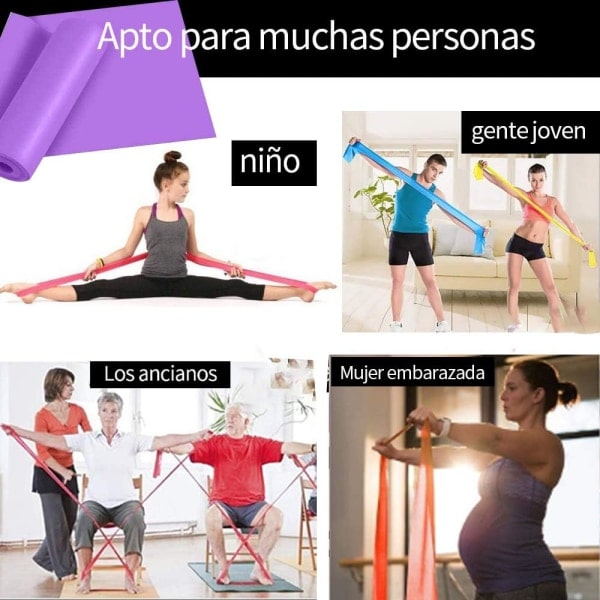 IC Fitness Elastisen nauhan luonnollinen lateksi vastusnauha joogalle, venyttelylle, joustavuudelle, pilatesille, baletille, voimistelulle ja kuntoutukselle muotoiluun