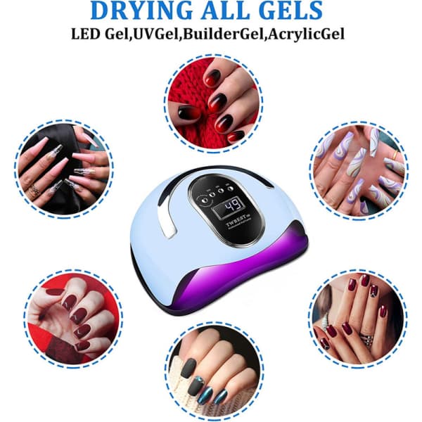 IC 168W UV/LED-lampe med timerfunktion
