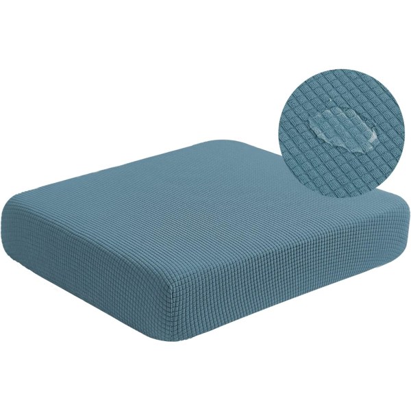 IC Vattentät soffsätes cover, sätesbyte för möbelskydd, mjuk och flexibel med elastisk botten (liten, gråblå)