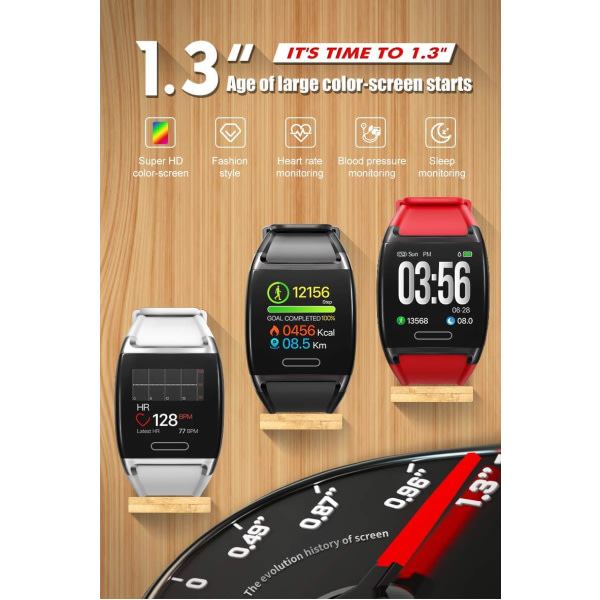 IC Fitness Tracker, Activity Tracker Fitness Watch med pulsmätare, blodtrycksmätare, IP67 vattentät Smart Watch
