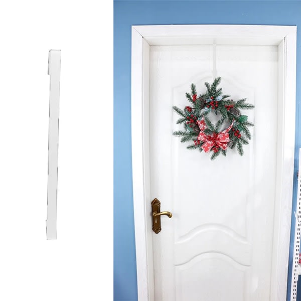 Kranshängare för ytterdörr Metall över dörren enkelkrok, 38 cm vit krok