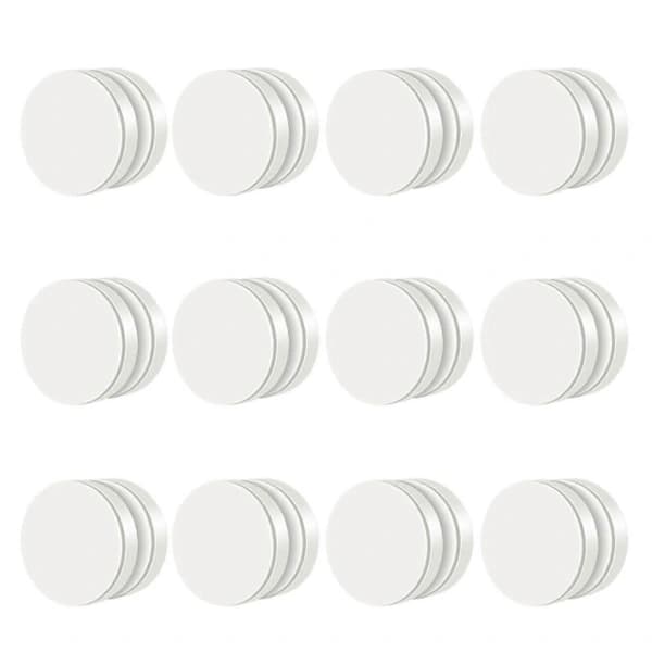 12-pack duschdraperivikter belagda magnetiska kraftiga ingen installation för badrumsgardiner dukar vit 4cm