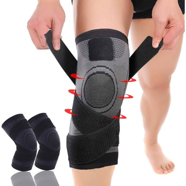 IC 2-pack justerbara knäskydd för sport