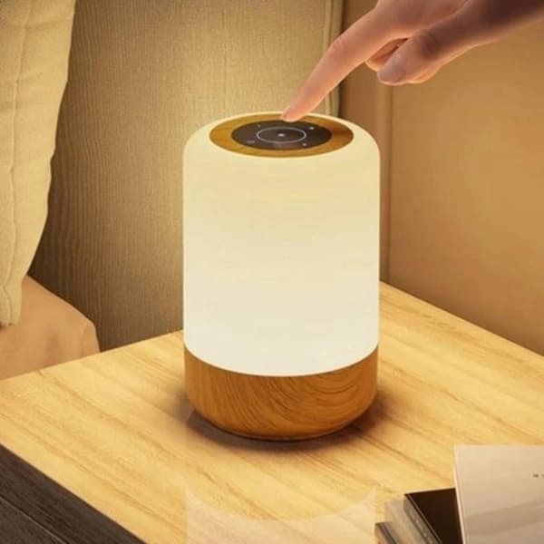 Wireless Table Lamp Dimmable Bedside Lamp Night Light Touch Rechargeable 8 Colors