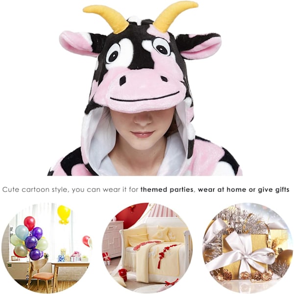 Naisten onesiet, Aikuisten miesten onesiet, Pyjama-onesiet, Yksisarvinen, Flanellipyjamat, Eläinonesiet, 3D-huppupijamat, Halloween, Joulupukut A-pinkcow M