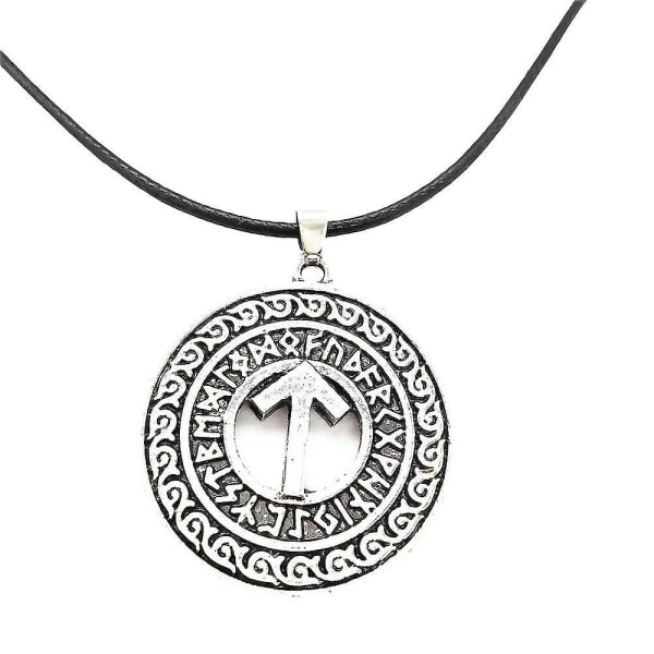 Runisk Tiwaz Rune för Seger Viking Smycken Nordisk Gud Skydd Runor Talisman Amulett Halsband Män Kvinnor Hedniska Accessoarer