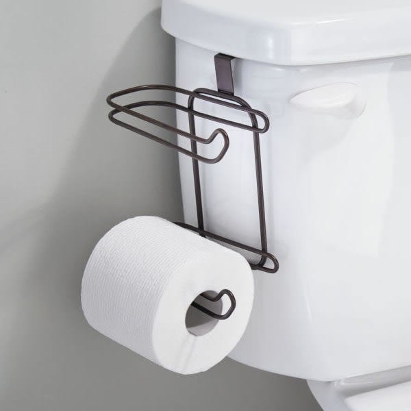 IC Stål hängande över tanken Toalettpappershållare Toalettpappersrullhållare - för badrumsförvaring