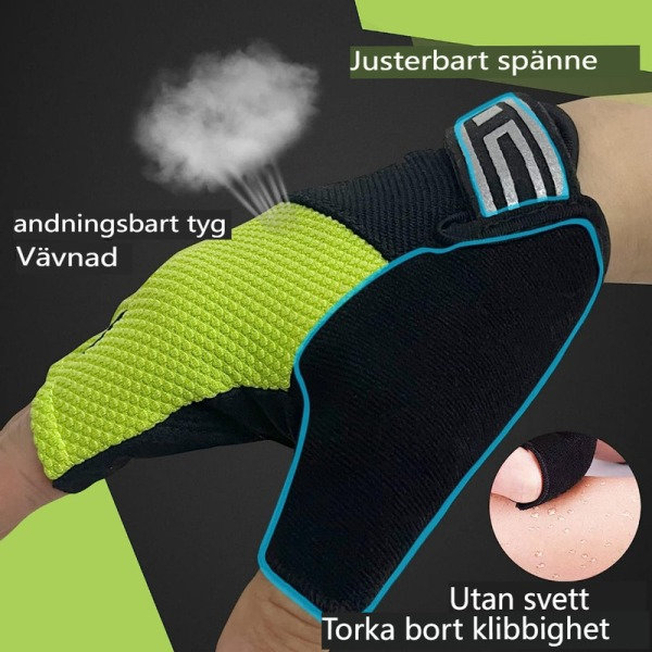 IC Sykkelhansker for menn Sykkelhansker for kvinner Halvfinger Pustende sykkelhansker Gul S