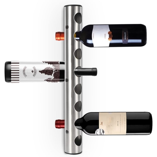 Vinflaskvægholdere med eksklusivt udseende, vægmonteret vinhylla plads til 8 flasker