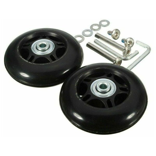 Set med 2 Ersättningshjul för Resväska med Axlar Svart 40mm18mm Universalhjul för Resväska, DEBUNS