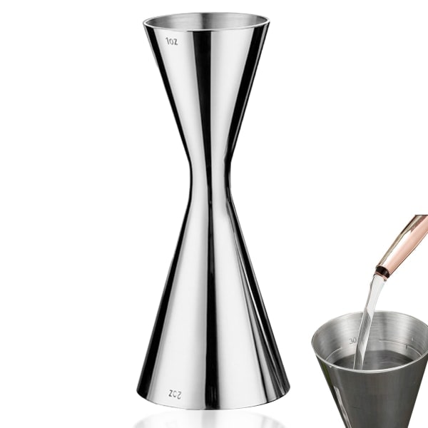IC Dobbel cocktailjigger med mål inne, rustfritt stål