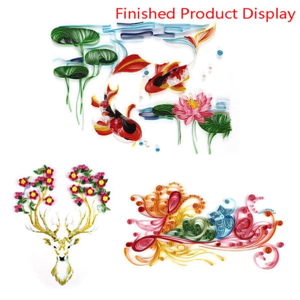 14 stk Papir Quilling Sæt 6 Gradient Farver 600 Strimler Quilling Multicolor
