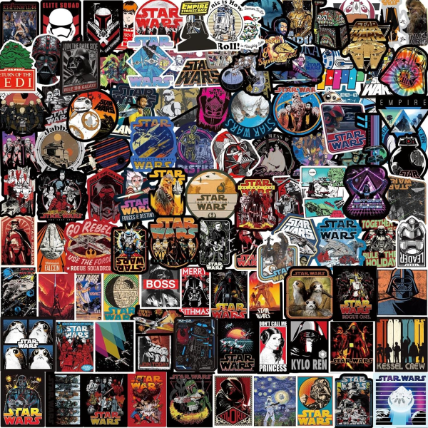 100 Star Wars-klistermærker - Vandafvisende vinylklistermærker - Graffiti-klistermærker - Star Wars A