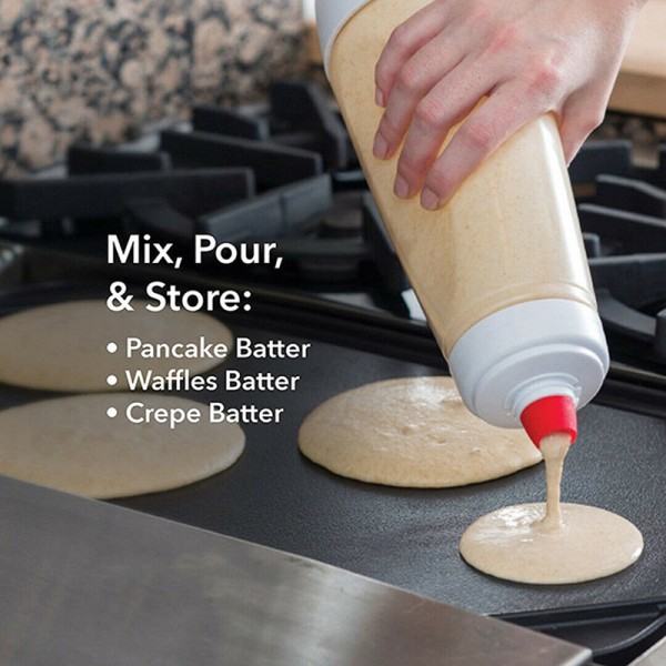 IC Cupcake Waffle Pancake Smet Shaker Hand Smet Blandningsflaska