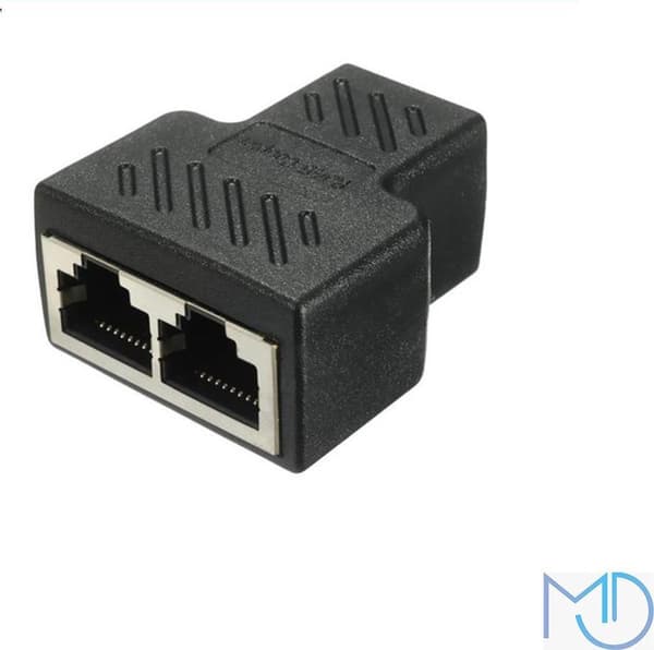RJ45 Splitter 1 til 2 Nettverksadapter - Kobling - LAN