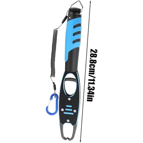 Fish Gripper with Scale, Lockable Fish Gripper, High-Performance Fish Holder and Hook Remover in Blue
