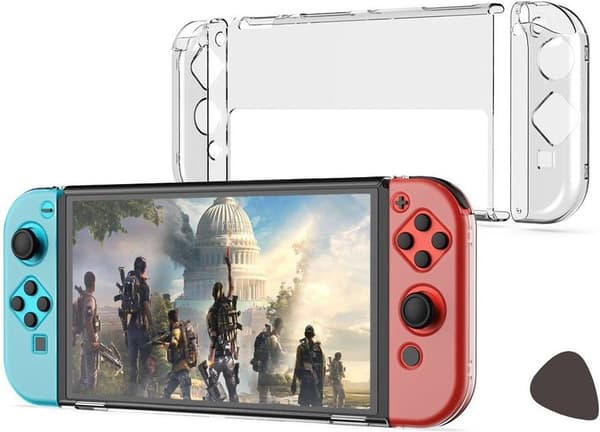 Passer til Nintendo Switch OLED-deksel Støtsikkert beskyttelsesdeksel Gjennomsiktig