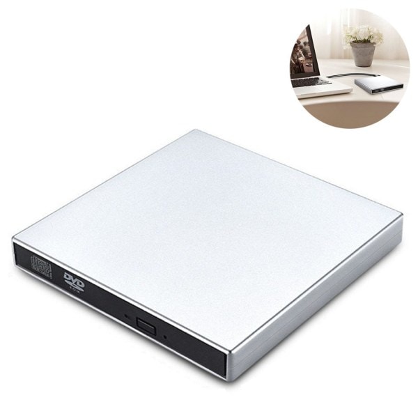 Extern DVD-enhet USB 2.0 multi DVD/CD-brännare för grå