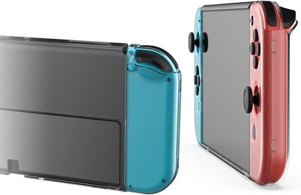 Velegnet til Nintendo Switch OLED-etui Stødsikkert beskyttelsesetui Gennemsigtigt