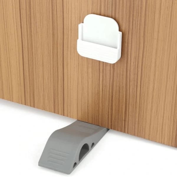 Door Stop / Wedge in High-Quality Silicone - Grey / White