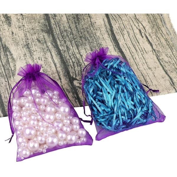Organzaposer 10*15 Dyp lilla