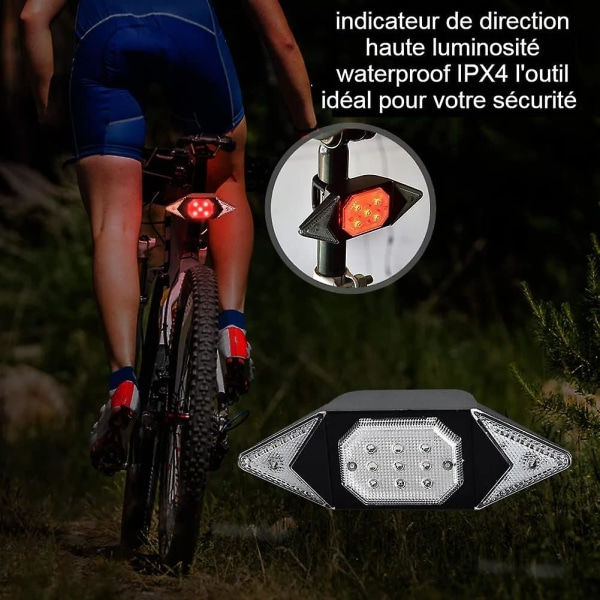 IC Cykel Trådlös Fjärrkontroll Blinkers Bakljus Natt