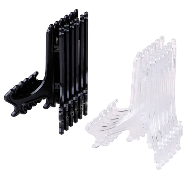 12 stk. Display Stativ Staffli Tallerkenholder Billede Kunst Plast Hvid