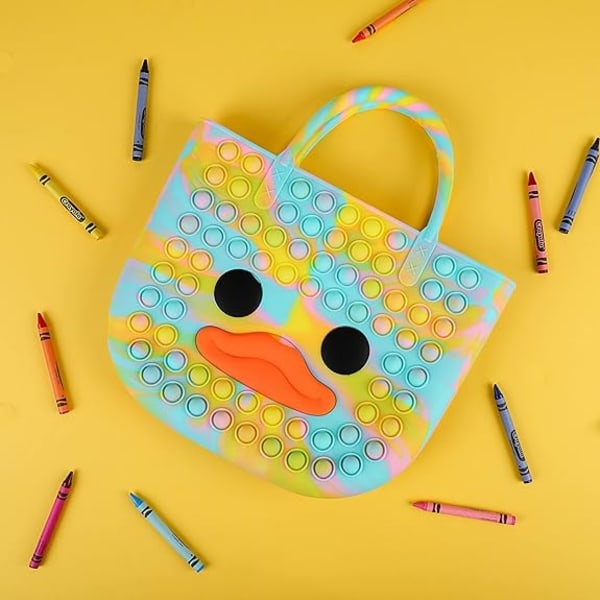 IC Fidget Purse for Girls - Bubble Push Pop-veske med Crazy Eyes, Silikon Fidget-håndveske Leksak til barn | Fødelsedag, påsk