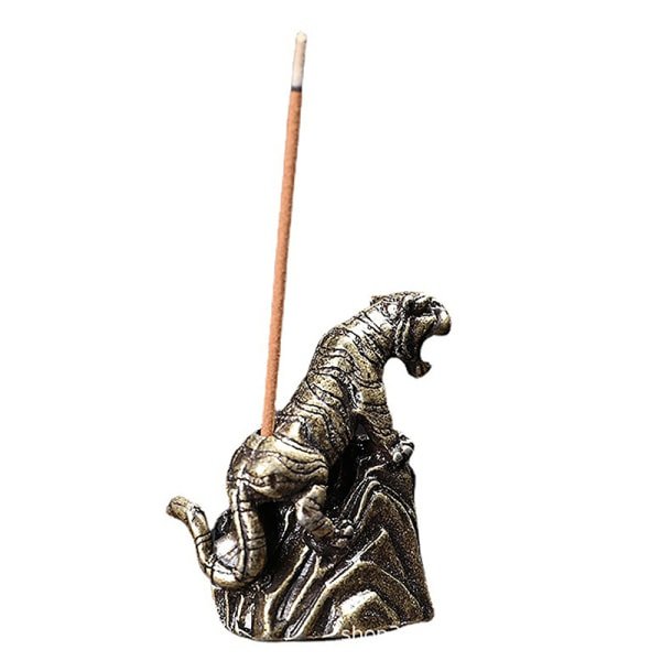 IC Mini Bronze Tiger Ornament Huxiao Shanhe Kreativ Statue Røgelse