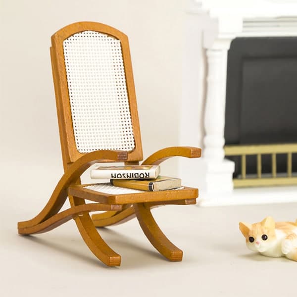 IC Dukkehus Mini Chaiselong Stol Liggestol Model Dukkehus Møbler