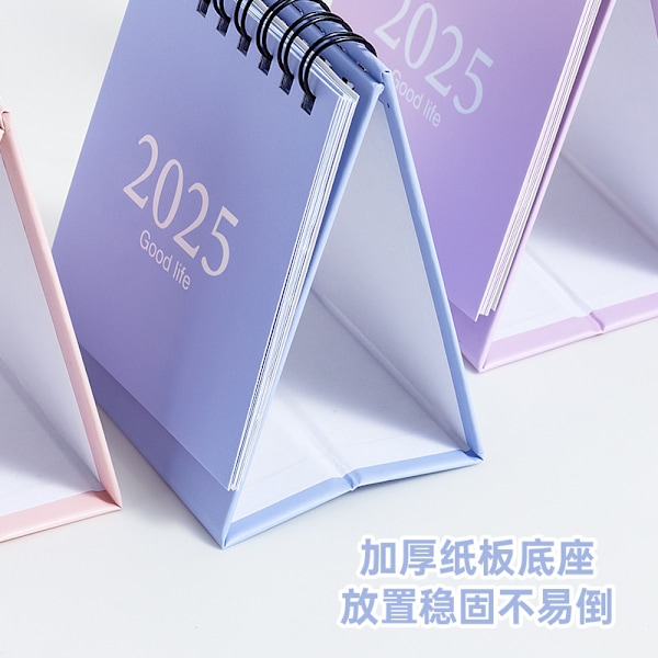 2025 enkel engelsk version mini skrivebords kalender Morandi skrivebords kalender bordpynt bærbar kalender 6 stk 2025