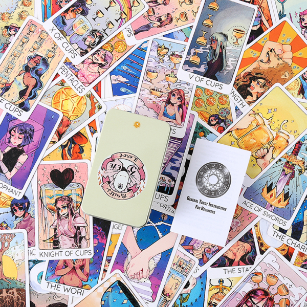 IC Jernboks Tredje Øje Tarot Kort Profeti Divination Dæk Party Ga Multicolor one size