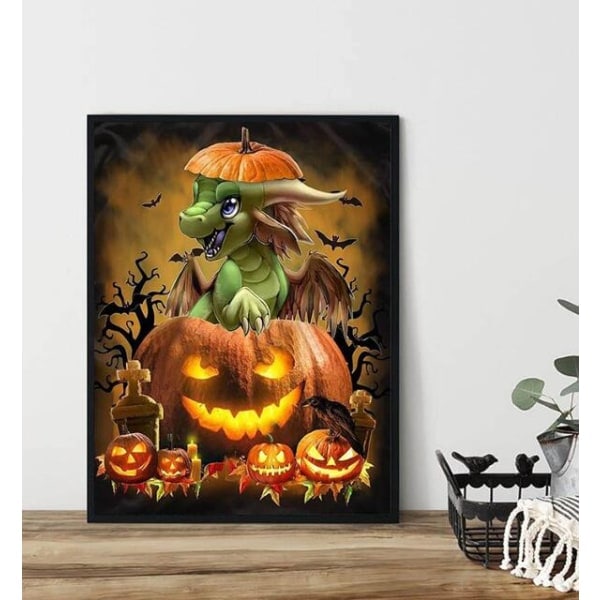 IC Enhörning Pumpa Diamantmålning (30X40Cm)