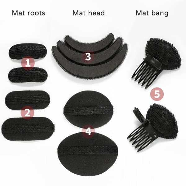 IC 8 stk/sett Hår Fluffy Svamp Hår Base Styling Innsettingsverktøy Hår 01