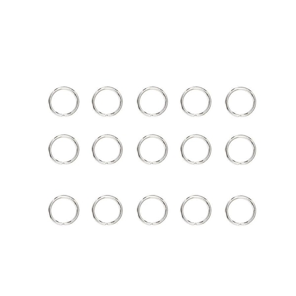 200 kpl 8x6 mm jaottuneita pyöreitä renkaita Korujen valmistus DIY-tarvikkeet Avaimenperät Ruostumattomasta teräksestä IC