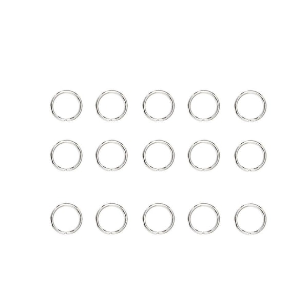 200 st 8x6 mm delade cirkelringer Smycken gjør-det-självtillbehör Nyckelringer i rostfritt stål IC