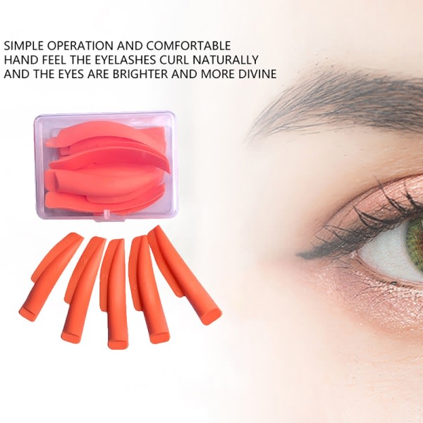 IC 5 par/låda Lash Lifting Curlers Curl Silikonkuddar Pads Vit