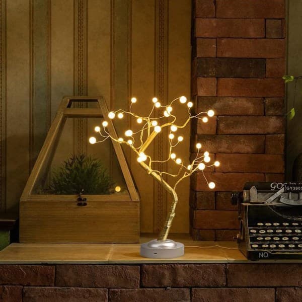 IC Trelys Bonsai LED-lys Juledekorasjon Lampe Rominnredning Varmhvit -1