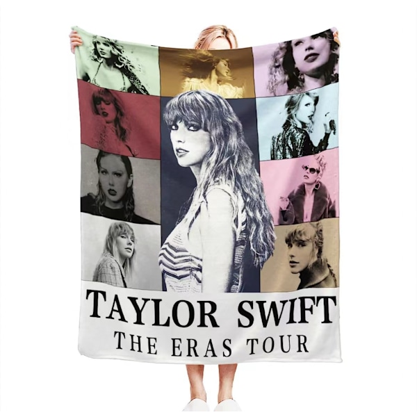 Taylor Swift Sånger Tæppe Stjerne Tæppe Flannel Tæppe Personligt Blødt Dobbeltsidet Fløjl Aircondition Nap Tæppe MXT-R 100*130