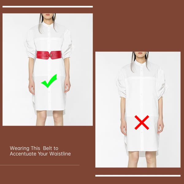 IC Kvinners bredt elastisk midjebånd for kjole Dame Stretch Cinch