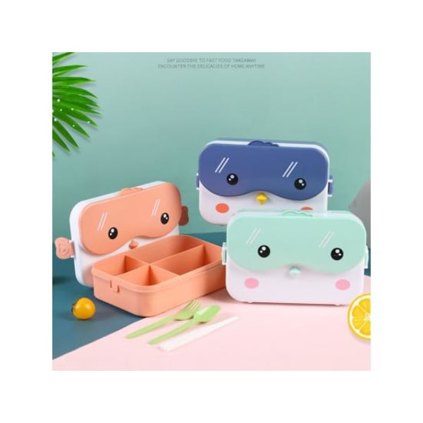 IC Bento Lunchbox Rektangulär Läcksäker Plast Anime Kannettava Box
