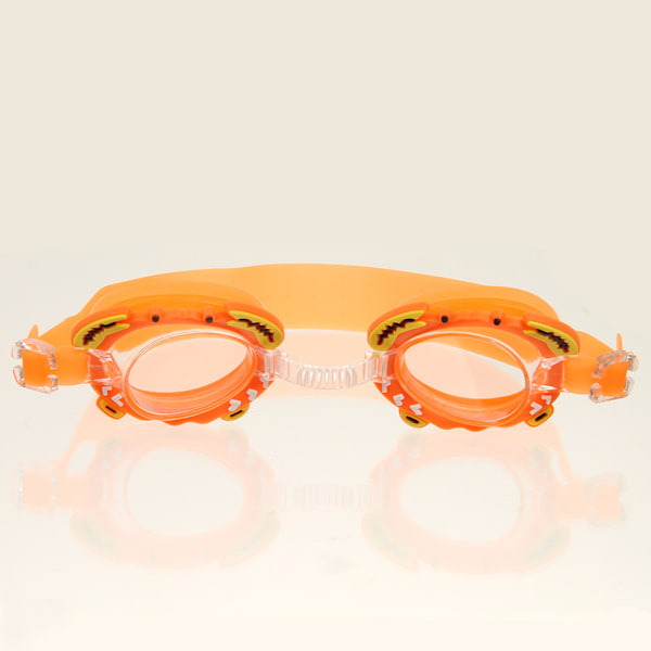 Svømmebriller for barn, vanntette og ultraklare, søte tegneserie svømmebriller for gutter og jenter Orange Crab