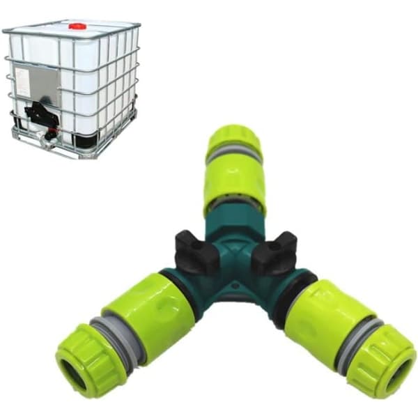 Sæt med 2 Y-koblinger til 16 mm haveslange