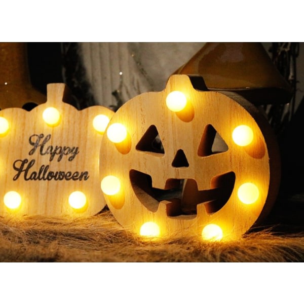 IC delar halloween hängande lyktorset, halloweenpumpa för skrämmande halloweenfestdekoration (leende pumpa)
