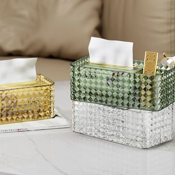 IC Tissueboks og organizer, rektangulær tissue grøn