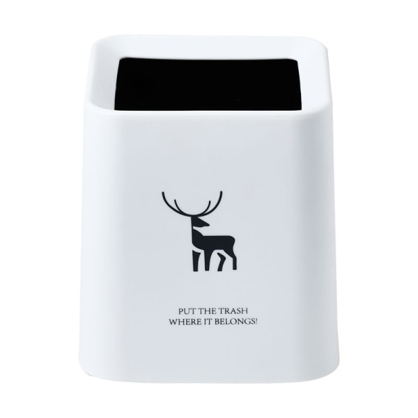 IC Mini Discovery Papperskorg Kvadratisk Hjort Vit (14,5cm*10cm*15,3cm)