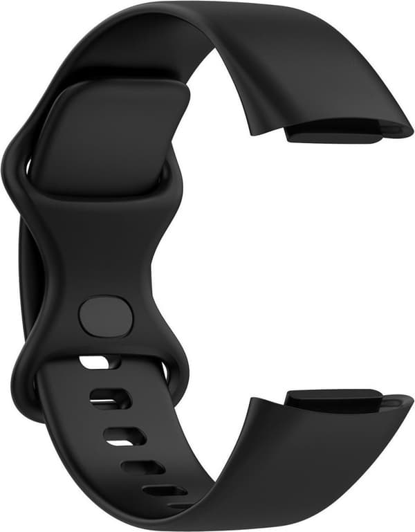 Silikon smartklokkereim - Passer til Fitbit Charge 5/6 - Størrelse M/L - Svart