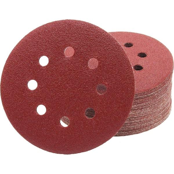 IC Professionelle slibeskiver │ 50 stk │ 8 huller │? 125 mm │ korn 100 │ til slibemaskiner │ Slibeskiver │ Sandpapir │ Slibepuder