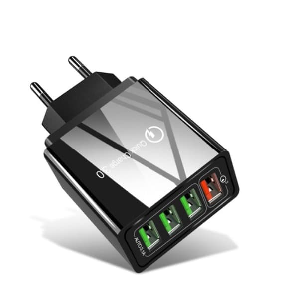 IC USB QC3.0 Hub 4 Multi Hurtigopladning Vægoplader Tilpas