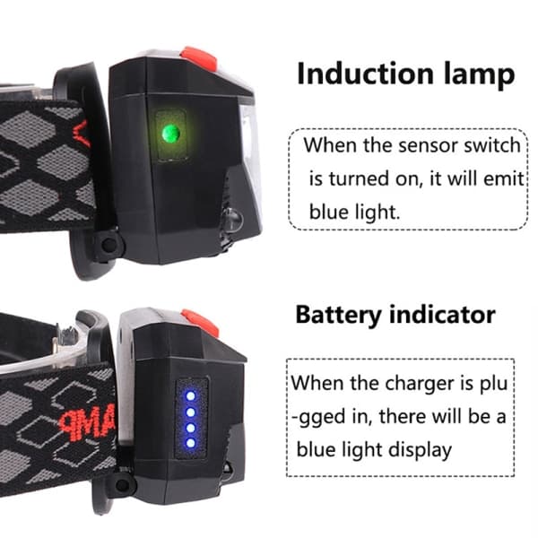 IC 8 moduser Hodelykt bevegelsessensor Kraftig LED-projektor for kamera svart one size